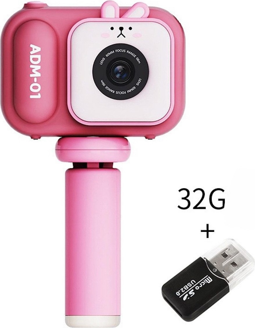 DTC GmbH Kreative Kinderkamera, 32G, Rosa Häschen Kinderkamera