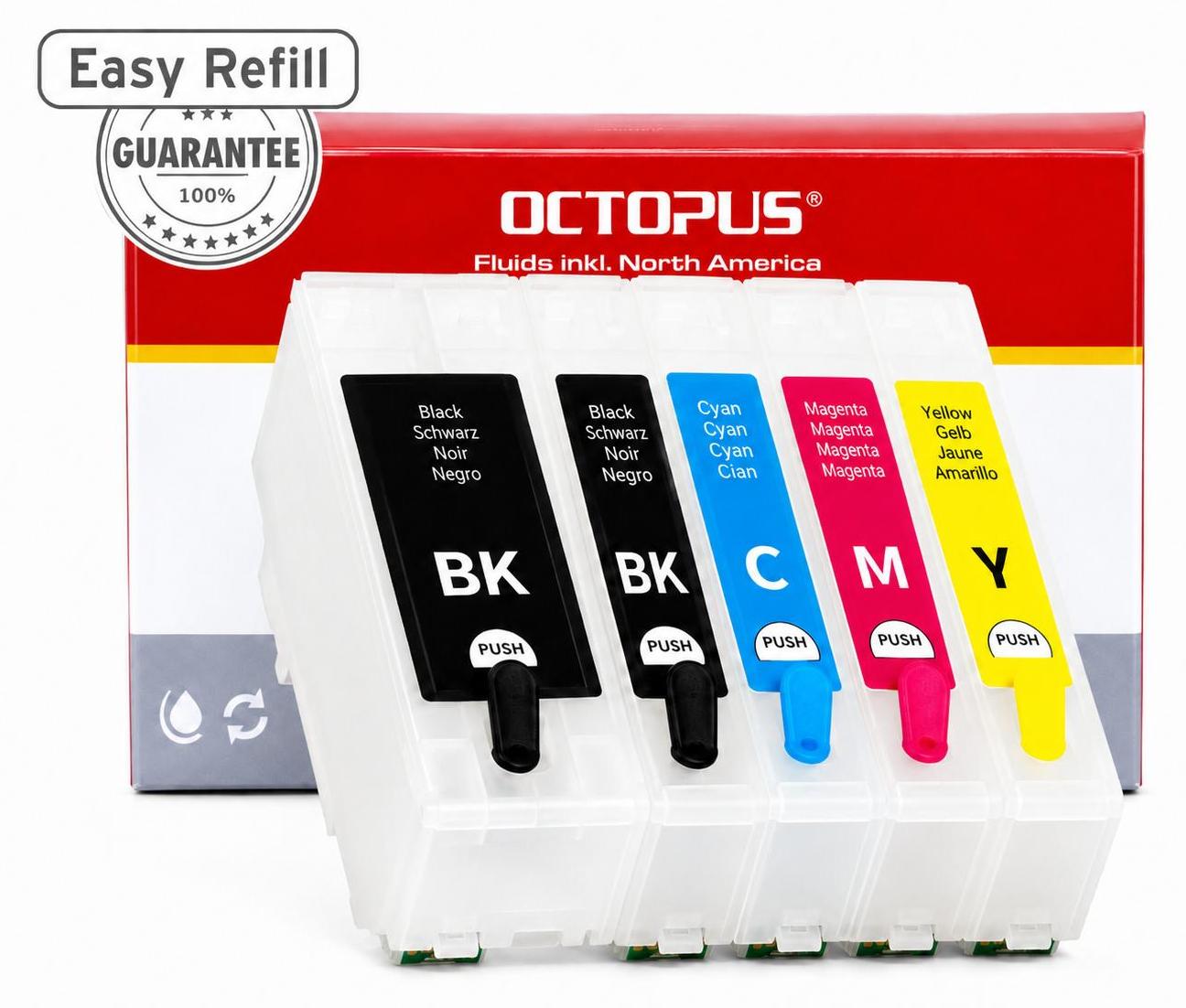 Náplne pre tlačiarne Epson 26, 26XL s čipmi na automatický reset (nie OEM)