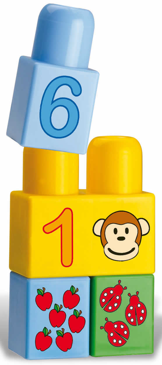 Dohány Toys & Games Dohany Maxi Bloxx Bausteine Zahlen Noppen Steckbausteine im Eimer 34-tlg. 18M+ 676