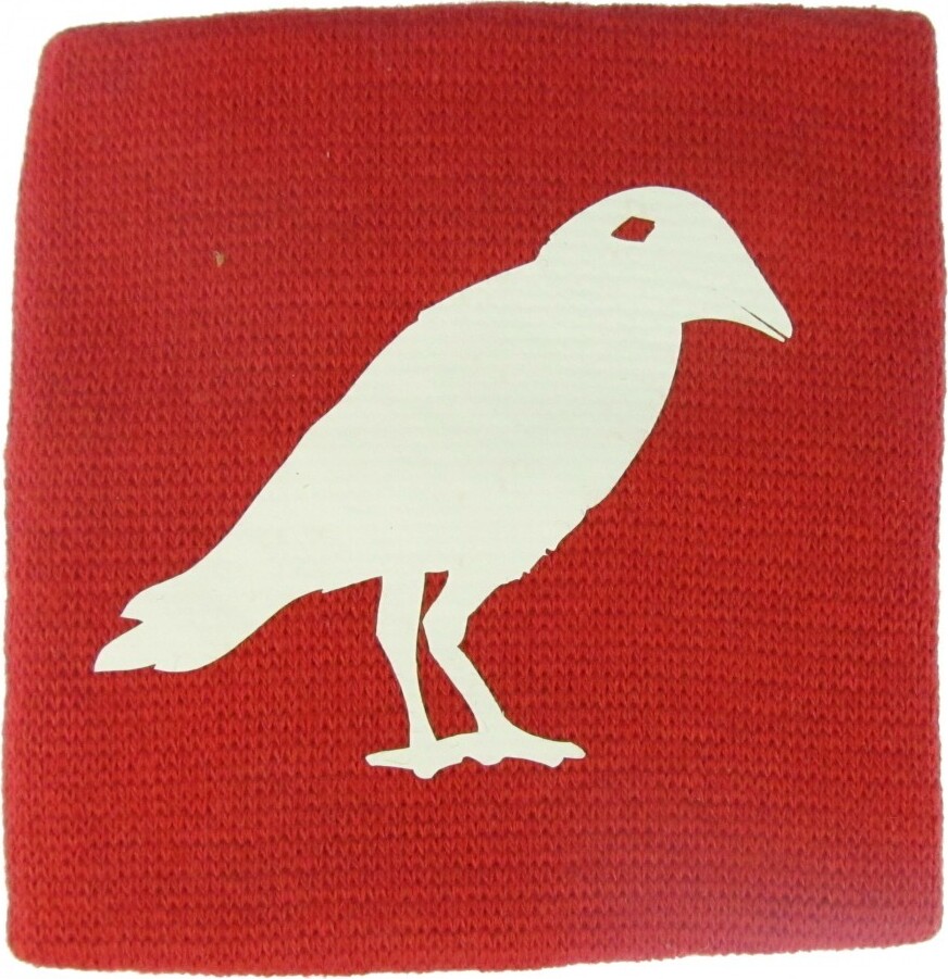 Schweißband Pulswärmer mit Reißverschluss Geldbörse Miniblings Rabe Krähe rot TEX003Feb15Ni