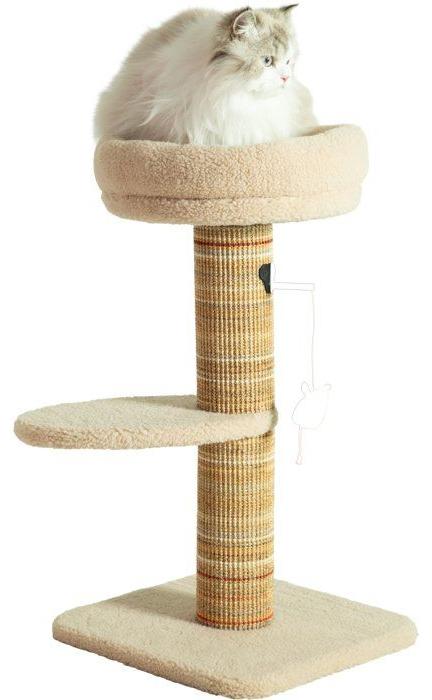 Katzenbaum Kratzbaum ZOLUX Boréal, Stabil, mit Liegefläche, Spielmaus, Sisal, 70 cm, Beige AABXZ73832