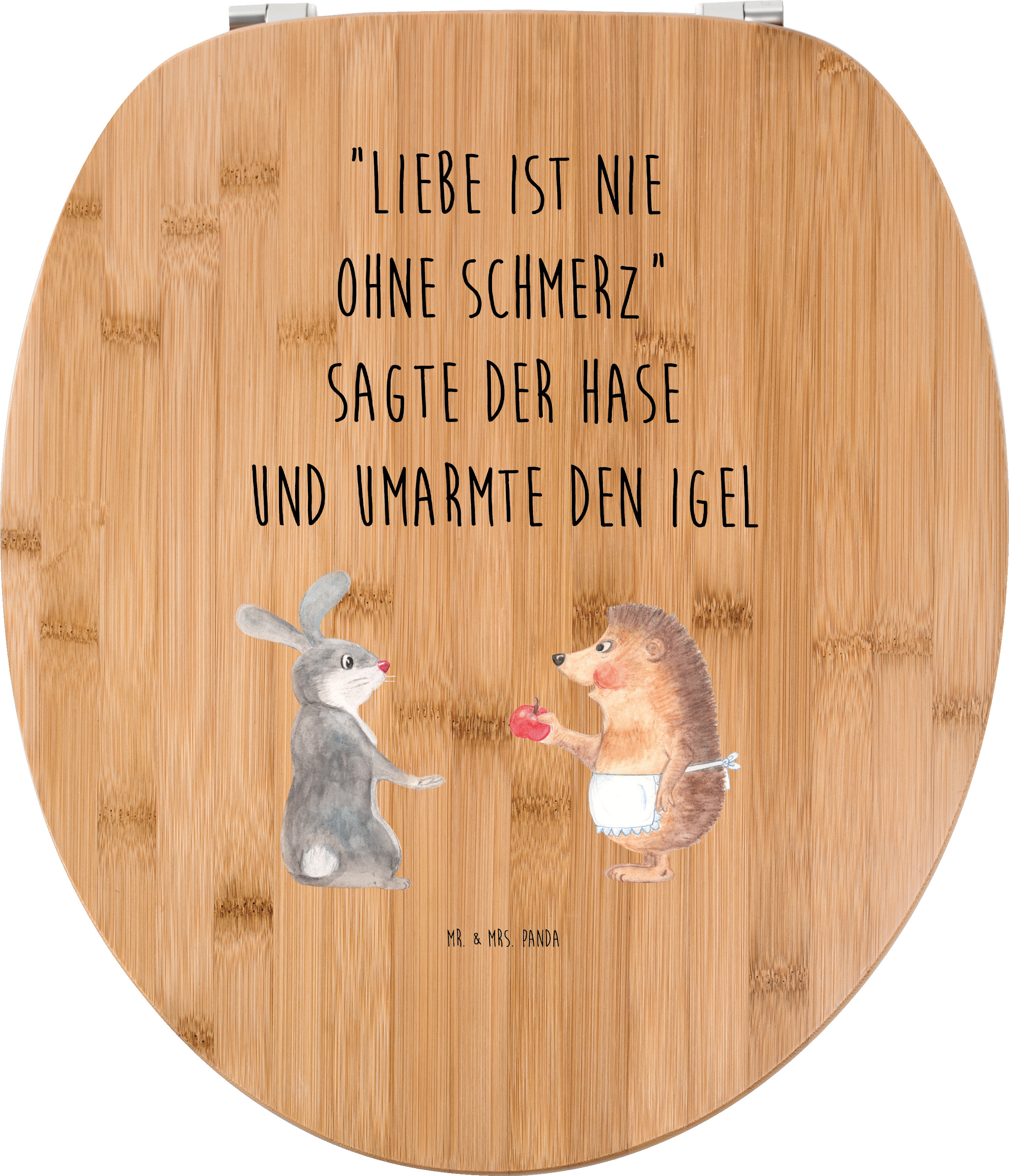 Mr. & Mrs. Panda WC Brille Hase Igel - Transparent - Geschenk, Trennungsschmerz, Sitz, Herzschmerz, Gute Laune, und, Toilettendeckel, Trösten, WC-Sitz, Klo-Deckel PD-998504-STANDARD