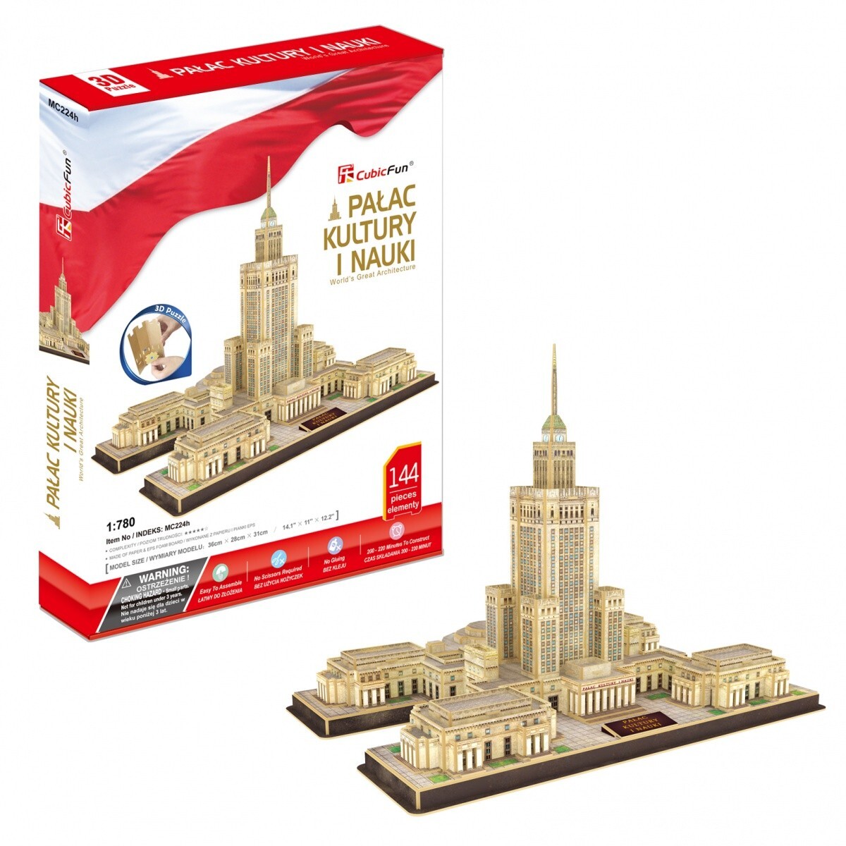 3D-Puzzle DANTE Cubic Fun Palast der Kultur und Wissenschaft 20224