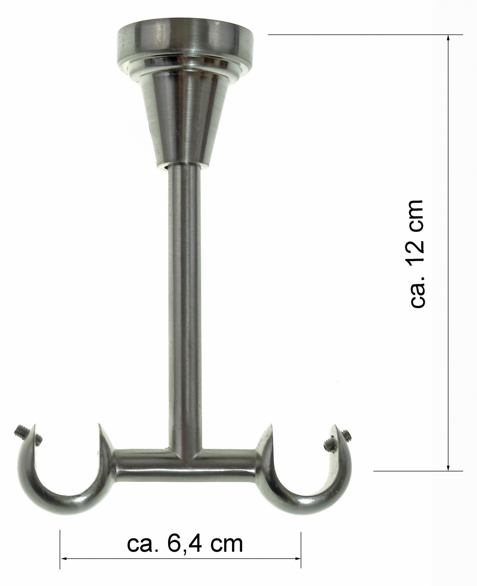 BASIT® Träger 19mm Gardinenstange Edelstahl look o. Trägerverlängerung H19 H29 H18 D28 AT2294002