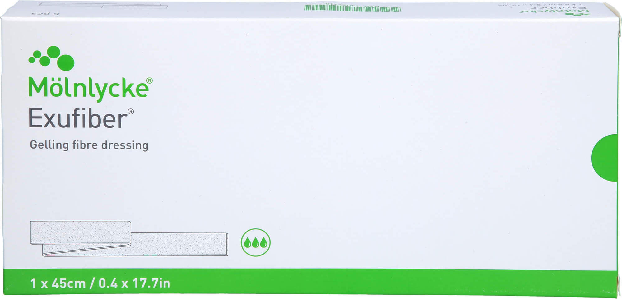 Mölnlycke Exufiber 1x45 Cm, 5 St TPO 14021715