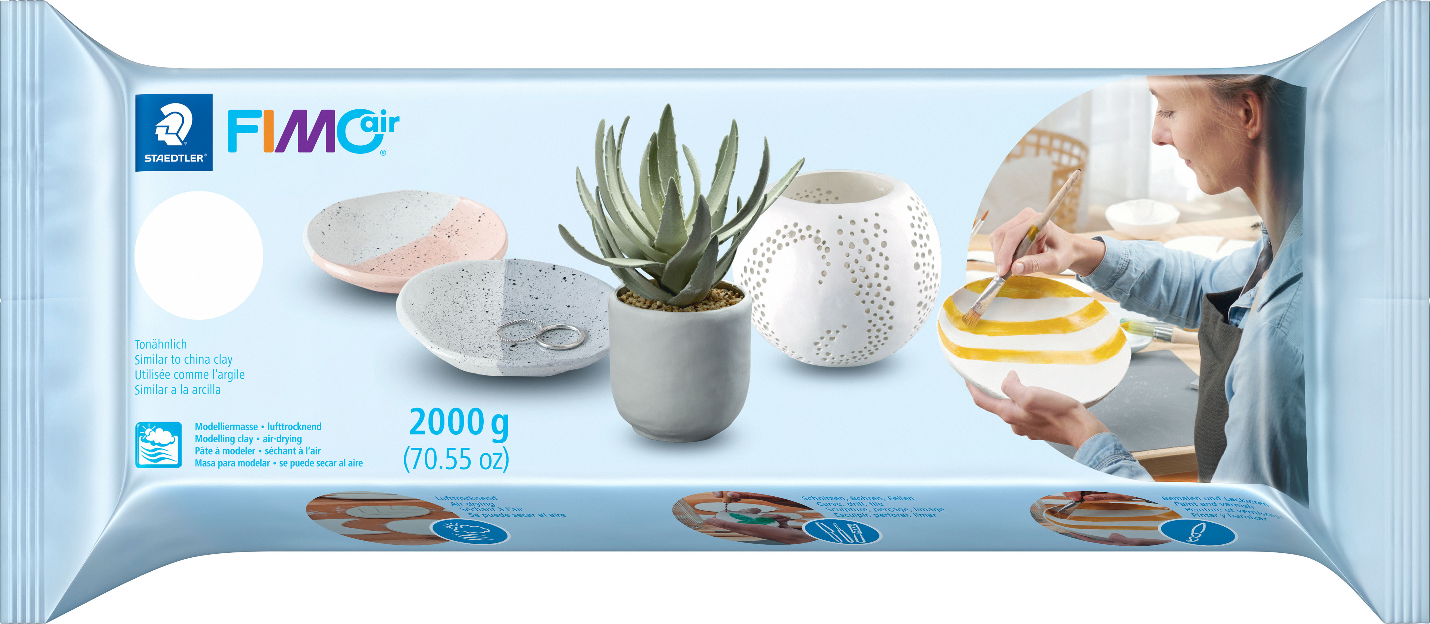 FIMO air Modelliermasse lufthärtend weiß 2.000 g 8102-0