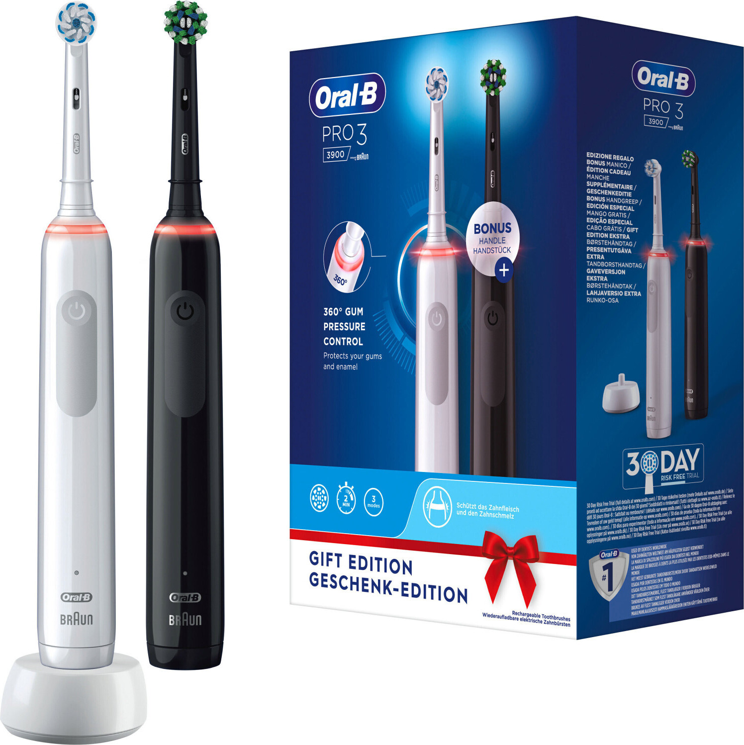 Oral-B PRO 3 3900 Duopack Black-White Edition