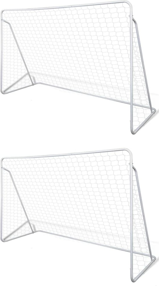 Fußball-Tornetze 2 Stück 240 x 90 x 150 cm Stahl