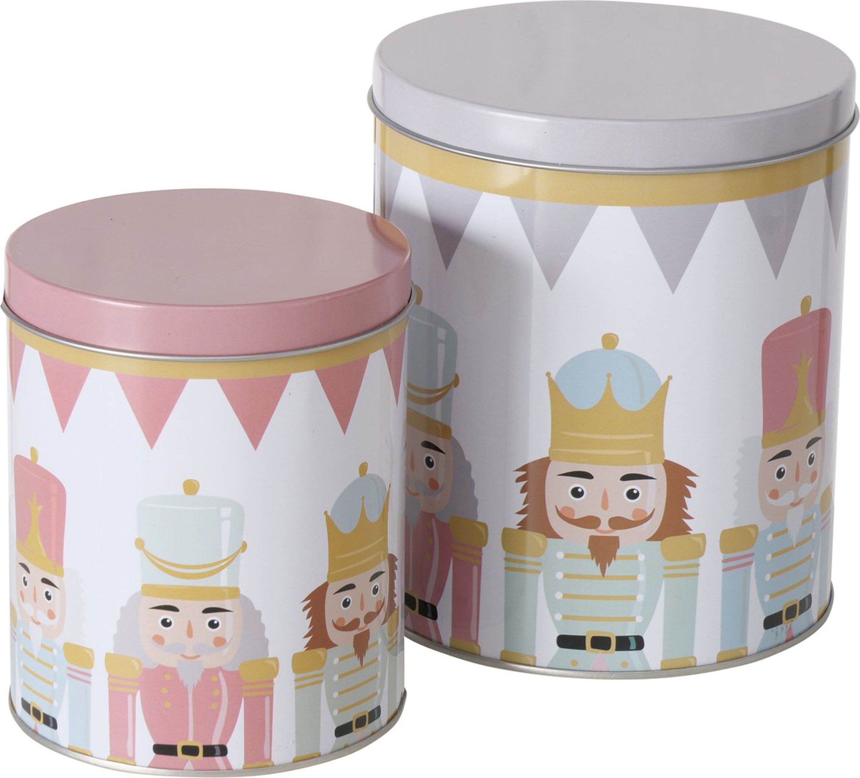 MamboCat 2tlg Set Keksdosen Archie rund 11&13,5cm Metall Plätzchenbox Weihnachtskekse