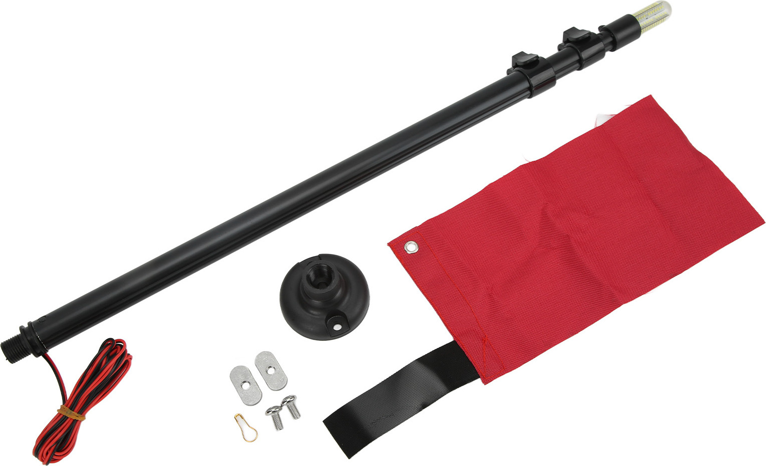 Cocosity Kanu-Flaggen-Licht-Set,Flaggen-Licht-Kombination,Sicherheits-Flaggen-Licht-Kombination,Wasserdichtes Flaggen-Licht-Set,Flaggen-Licht-Set für Marineboot,Flaggen-Licht-Set für Ruderboot