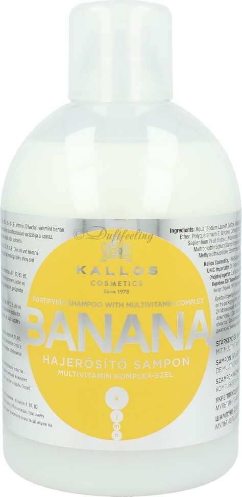 Kallos Banana Fortifying Shampoo 1000 ml