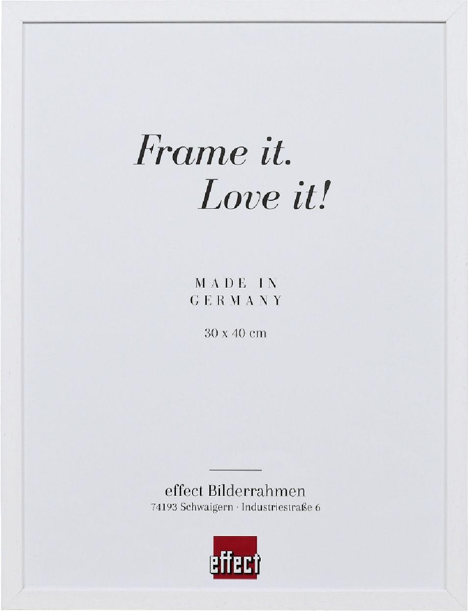 effect Bilderrahmen Holzbilderrahmen, Profil 2330, weiß, 50 x 60 cm, Klarglas 2330-5060-05