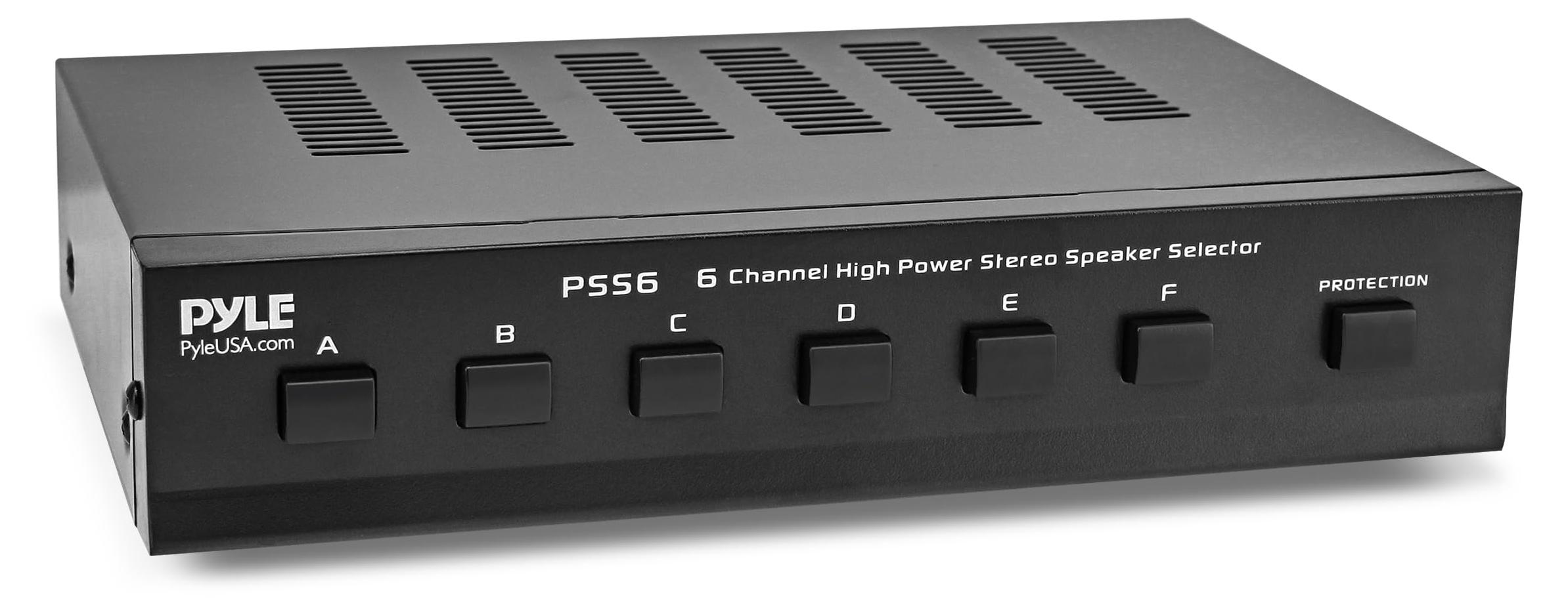 Pyle Lautsprecher Umschaltbox 200 Watt – 6 Zonen Lautsprecher-Verteiler für Ster