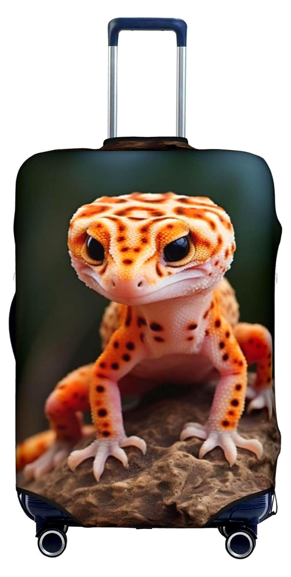 Markenlos Schutzhülle für Koffer mit Sand Leopard Gecko Druck, Größe S