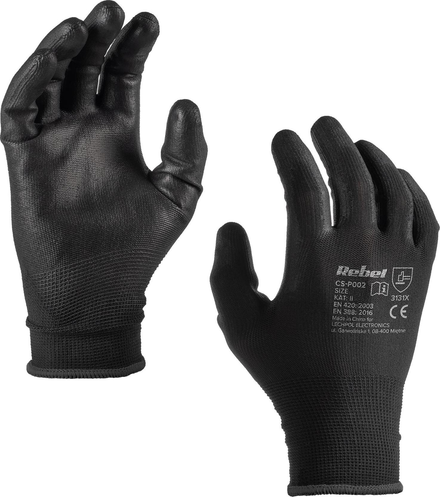 Arbeitshandschuhe aus Polyurethan CS-P002 Größe 10L (12 Paar) Rebel