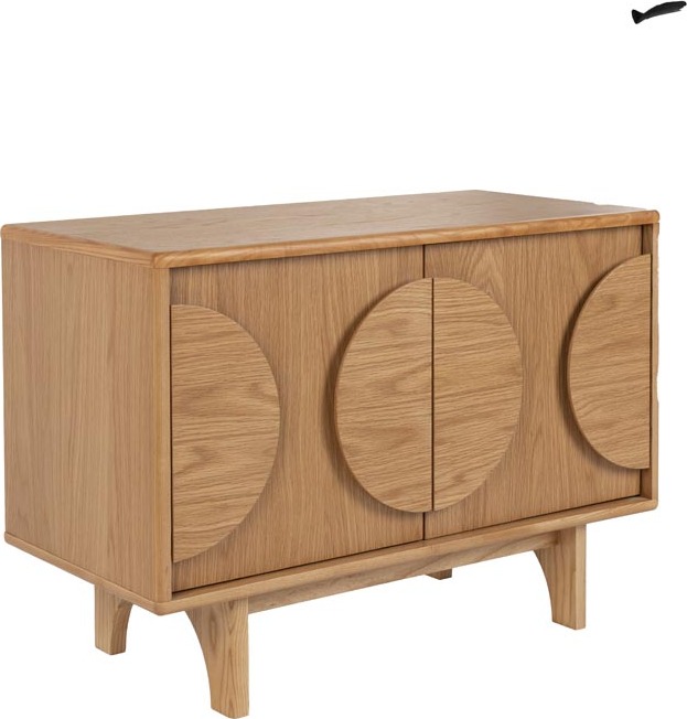 Sideboard GROOVE mit 2 Türen und Eichennfurnier von Zuiver 4300045