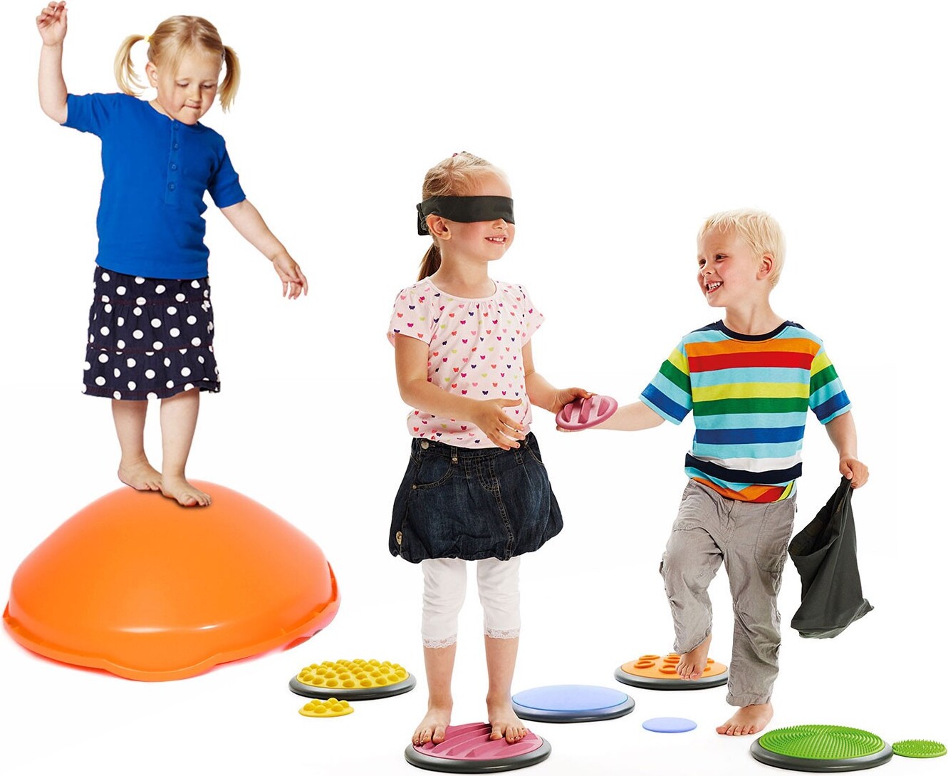 Gonge Spielkreisel Mini Top m. Taktilen Scheiben - orange
