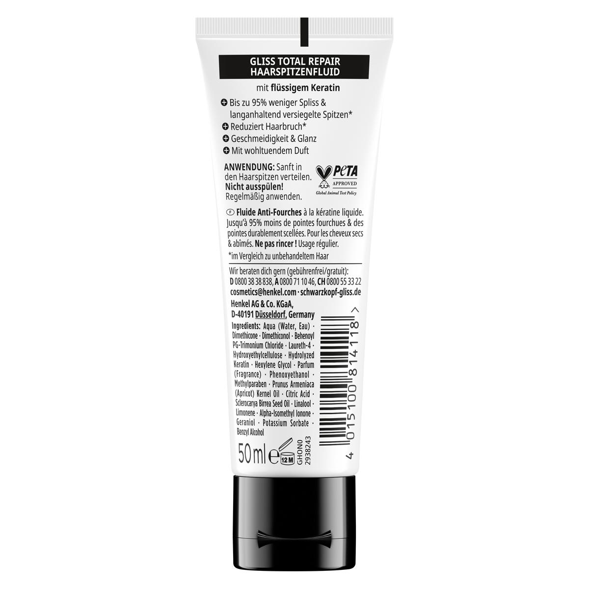 Henkel Gliss Kur Haarspitzenfluid Oil Nutritive mit Pflege Ölen 50ml 5er Pack 867422-5