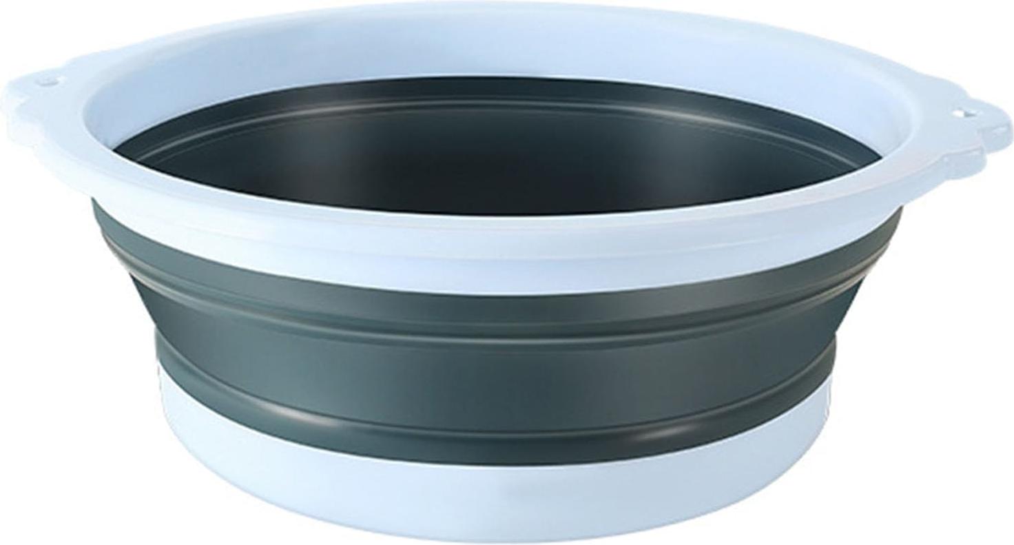 Markenlos Faltbares Waschbecken, tragbares Becken, faltbares Waschbecken, Waschwanne mit breiter Öffnung, multifunktionales Campingbecken, faltbarer Aufbewahrungsbehälter, Waschwanne für Zuhause und Reisen (M 25 cm)