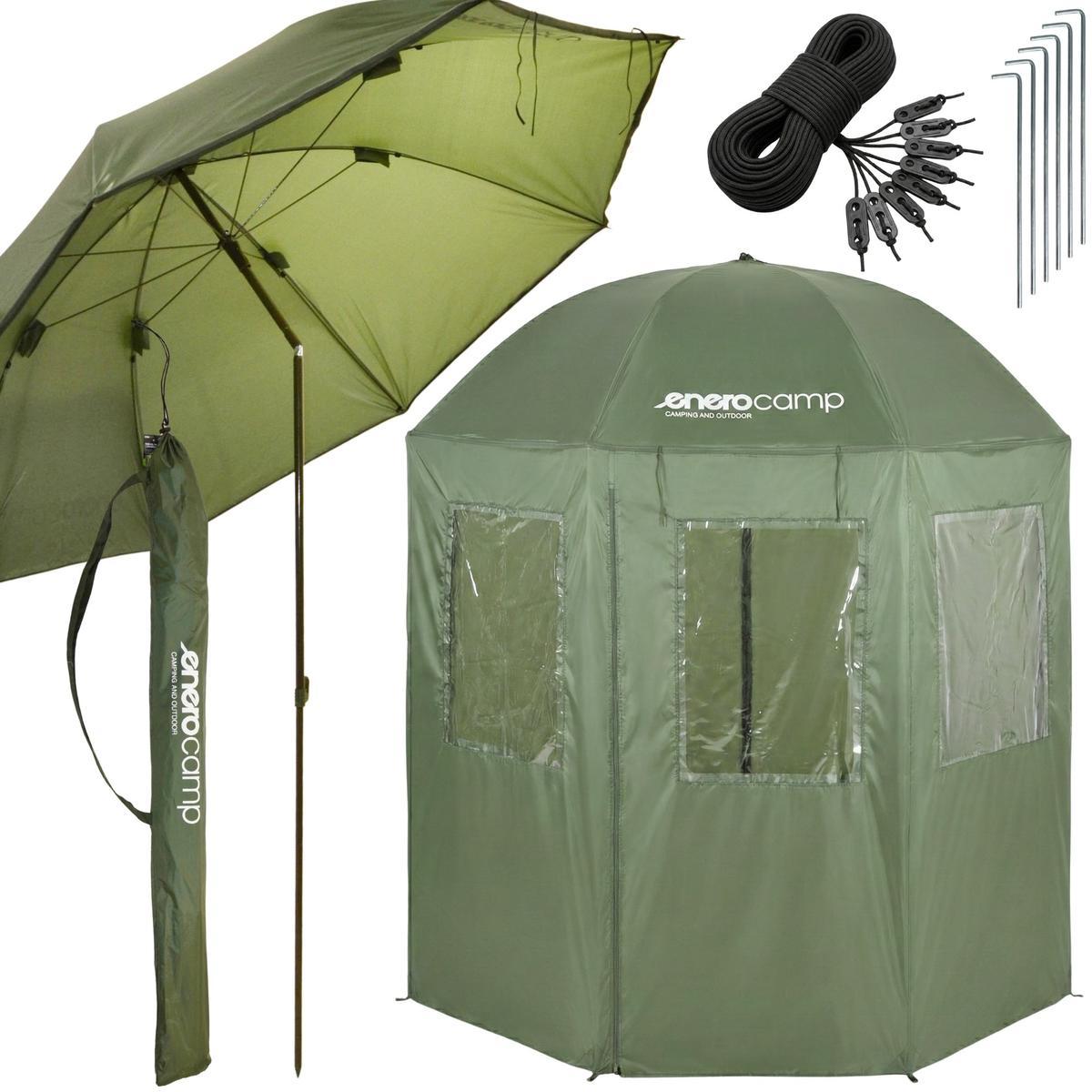 Enero Camp Angelzelt Schirm 2 in 1 Angelschirm Camping