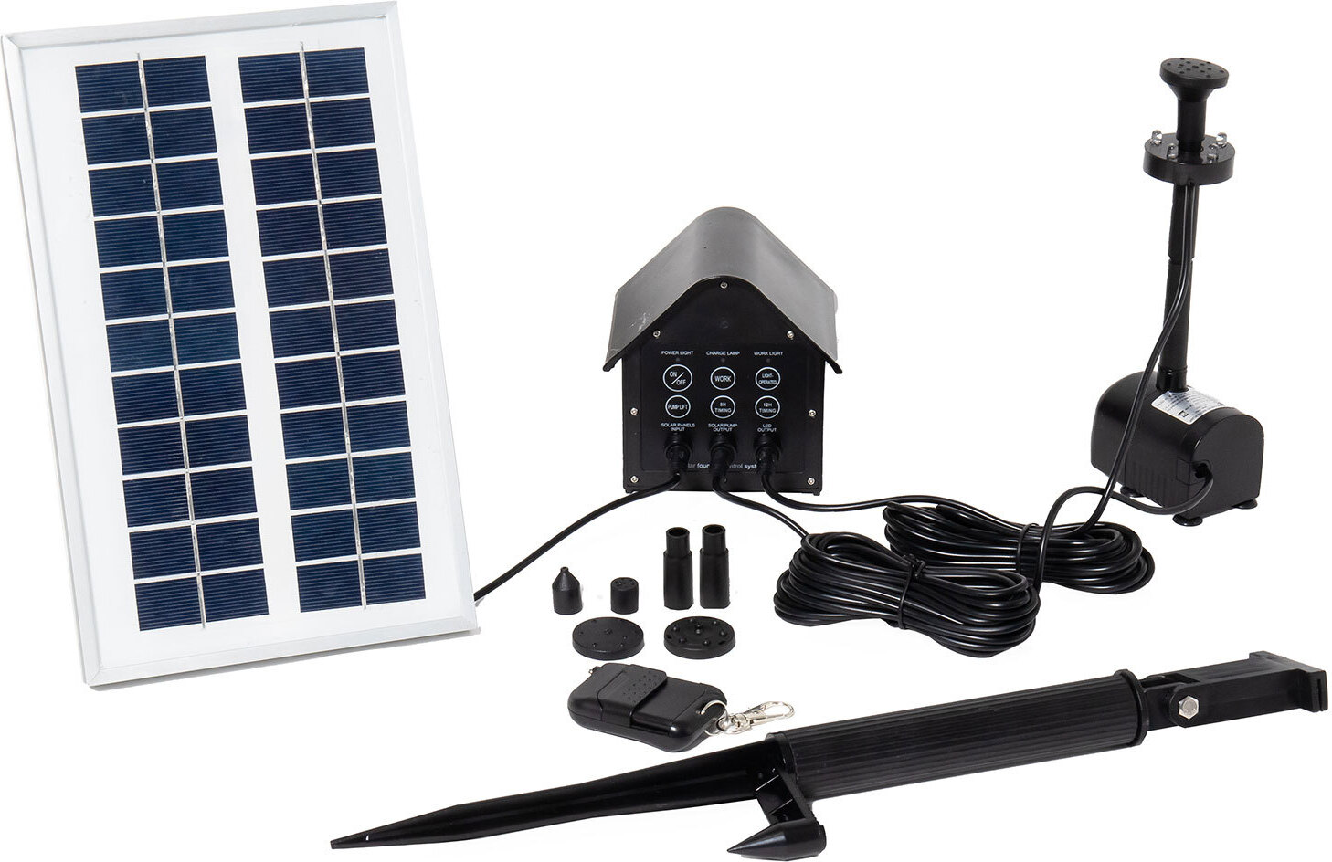 T.I.P. Solar-Teichpumpen-Set SPS 250/6, ideal für Miniteiche, Förderhöhe max: 1,1 m 30332