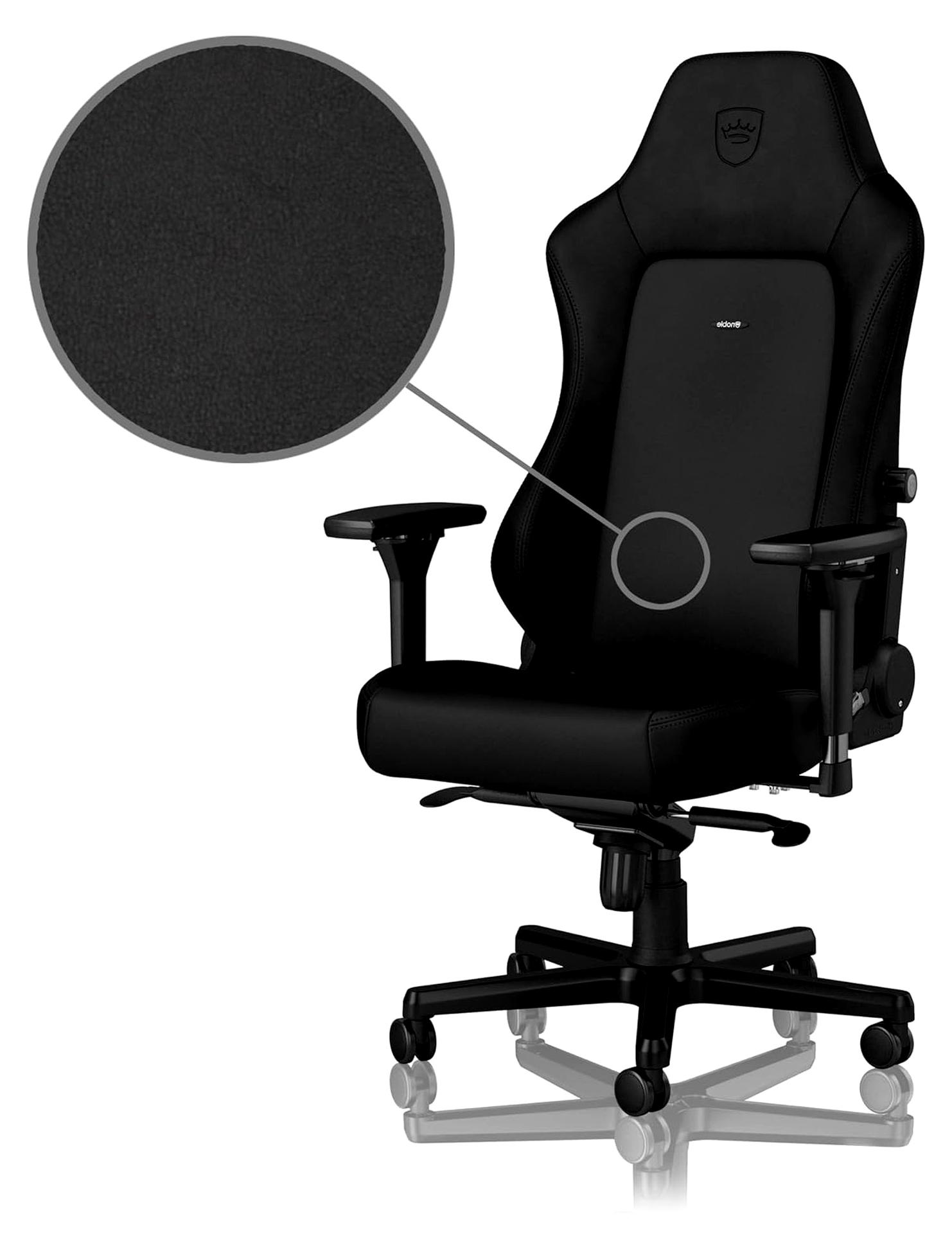Markenlos Hero Black Edition - Hochwertiger und langlebiger Gamingstuhl mit Kissen, atmungsaktivem Kunstleder und sorgfältiger Verarbeitung