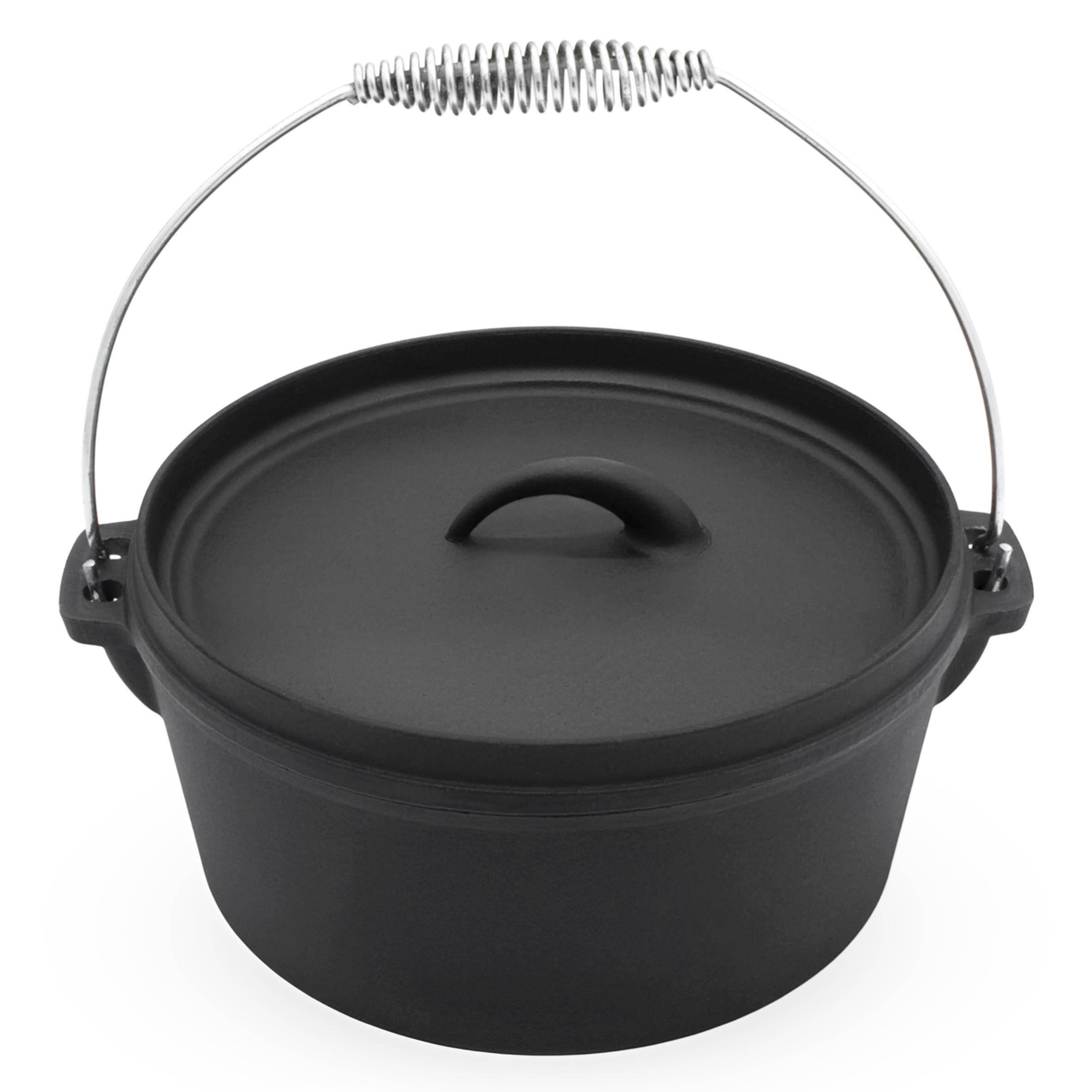 GRÄWE Dutch Oven CI 350 – 26 Cm Gusseisen Topf Mit Deckel – Für Herd, Ofen, Grill & Offenes Feuer – 2-in-1 Brat- & Kochtopf