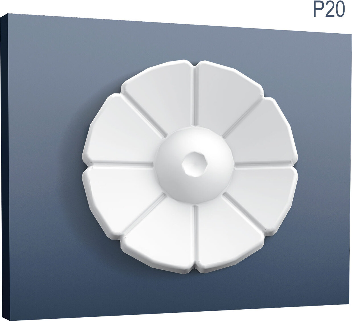 Orac Decor P20 LUXXUS Stuck Rosette Blume Gesims Decken-Wand-Deko Profil 6,5 cm