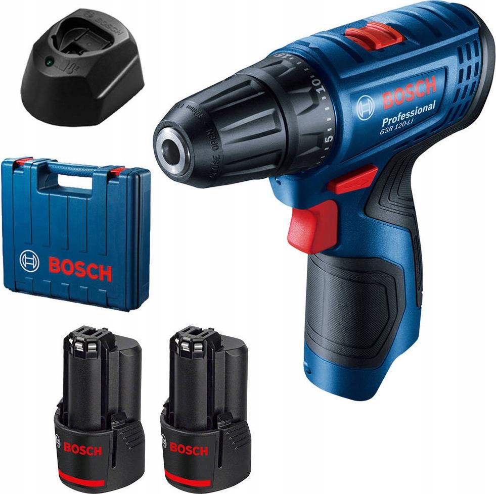 Bohrmaschine/Schrauber Bosch Gsr 120-Li 12V 30Nm 2-Speed 2X2.0Ah Mit Kit BELLA-T-2743