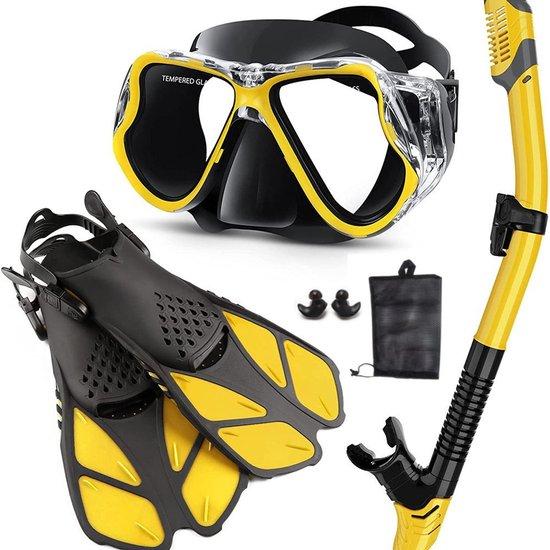 OEM Snorchelset für Erwachsene - Panoramisches Sehfeld Snorchelmasken Anti-Kondens, Verstellbare Schwimmflossen, Trockene Oberseite Snorchel und Reisekoffer, Schwimmausrüstung für Schwimmen Tauchen 2026