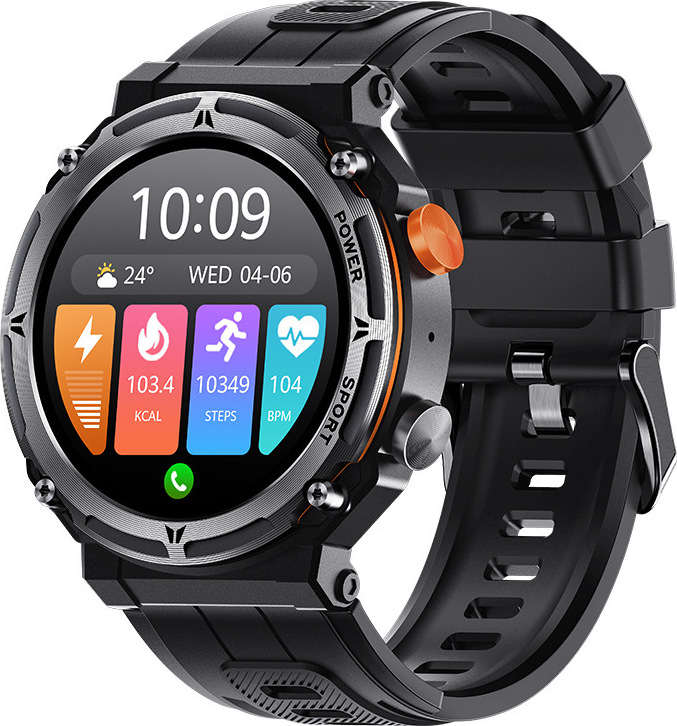 Robustné inteligentné hodinky Pánske športové fitness tracker Bluetooth volania Smartwatch Vodotesné pre Android IOS Outdoor