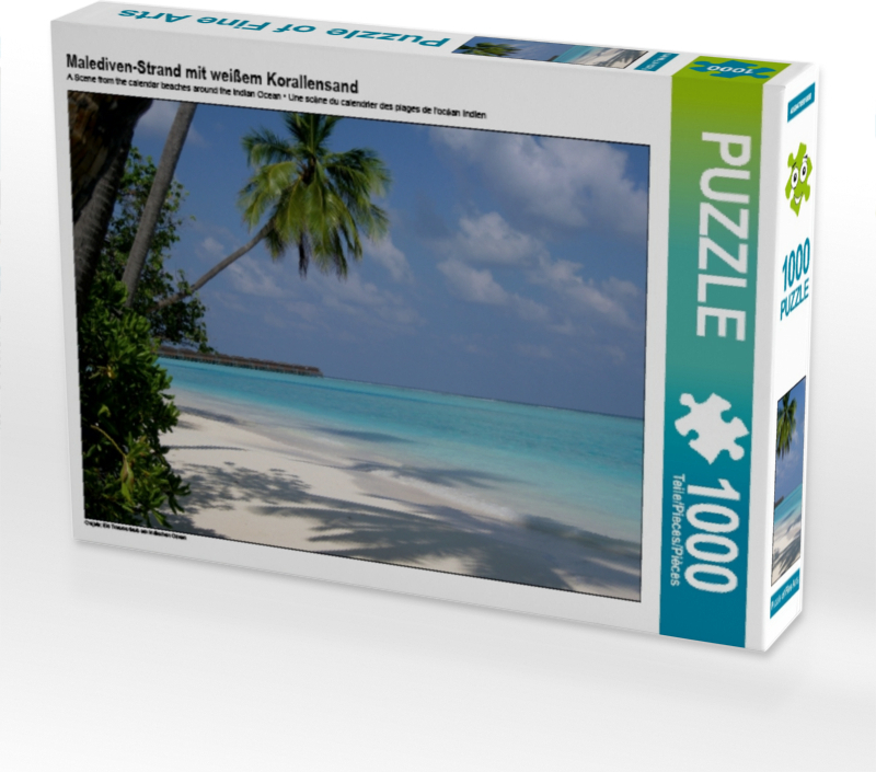 Calvendo Malediven-Strand mit weißem Korallensand 1000 Teile Puzzle quer 640x480mm, N N; 7445497