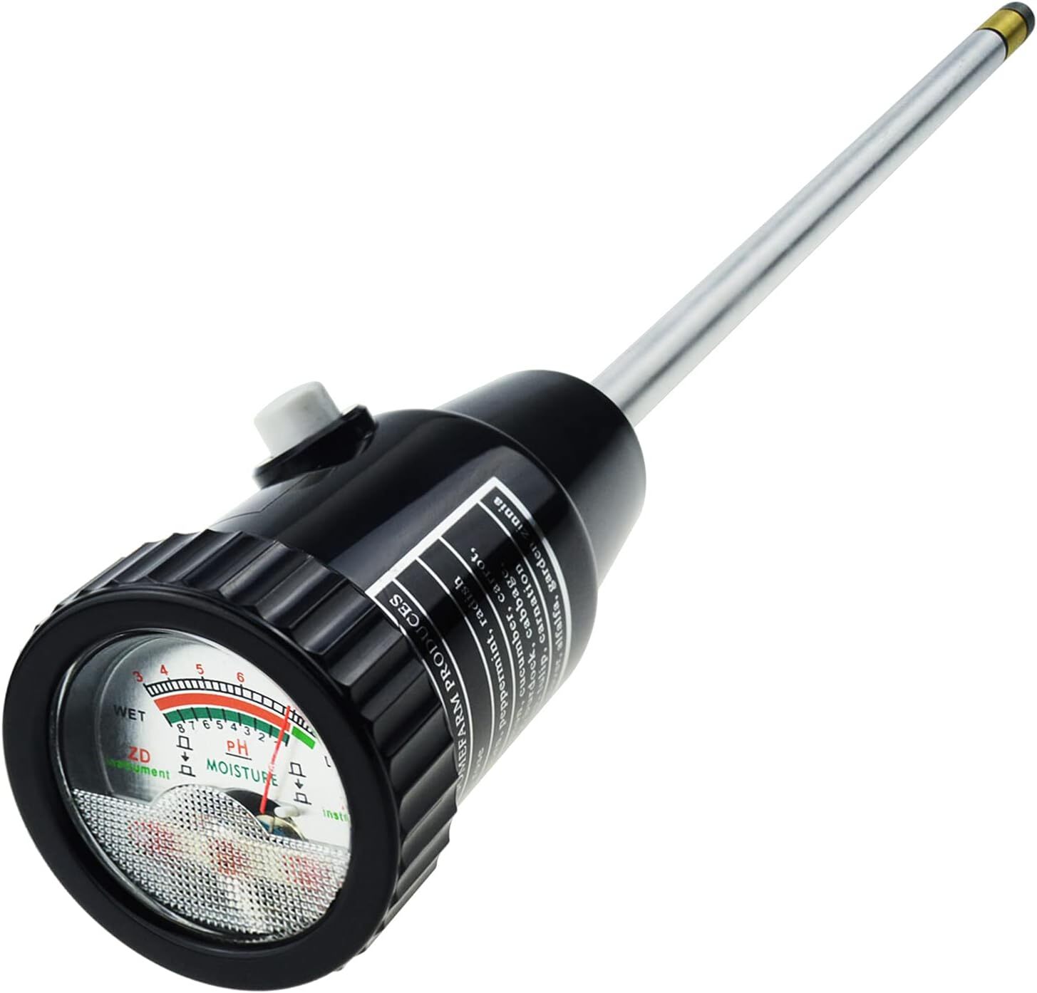 kuny Boden-pH-Messgerät, Bodenfeuchtigkeitssensor-Messgerät, Boden-pH-Tester, Gartenwerkzeug-Sets für Pflanzen, Bäume, Bodentester für Feuchtigkeit, 295 mm