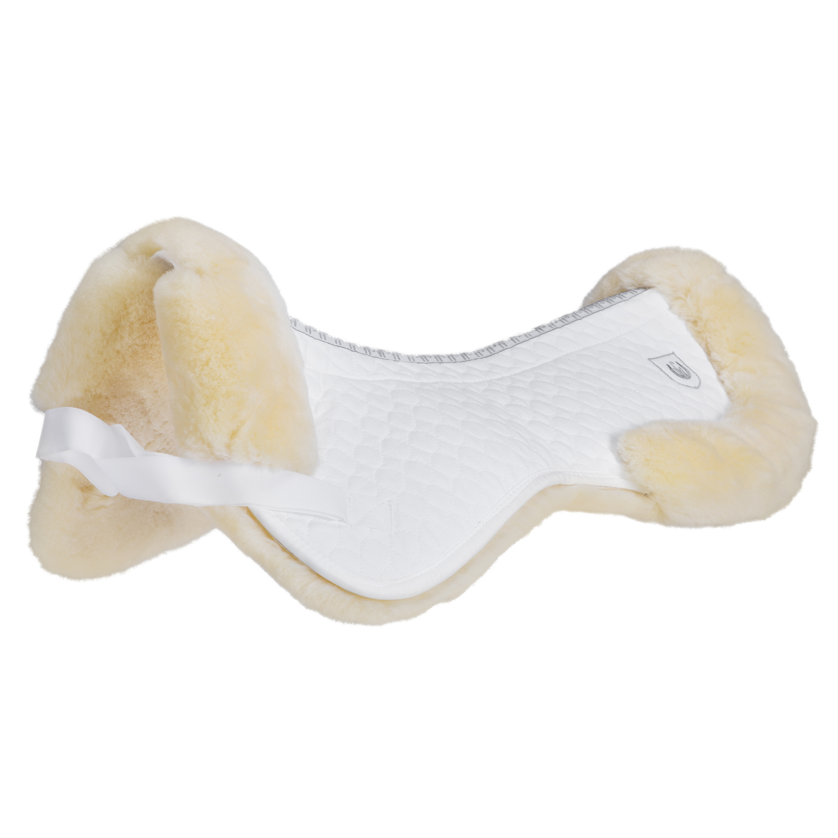 CHRIST Ultra Sattelpad mit Rand CHR-5122-weiß/natur-WB