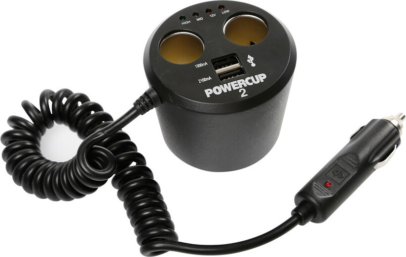 LAMPA Power cup 2, Mehrfachanschluss mit USB und Batterietestgerät, 12V 39011