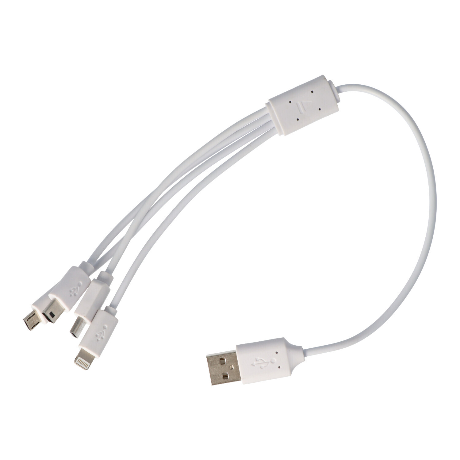Nabíjací kábel USB 4 v 1 vhodný pre USB-C, mini-USB, micro-USB a 8-pinový konektor