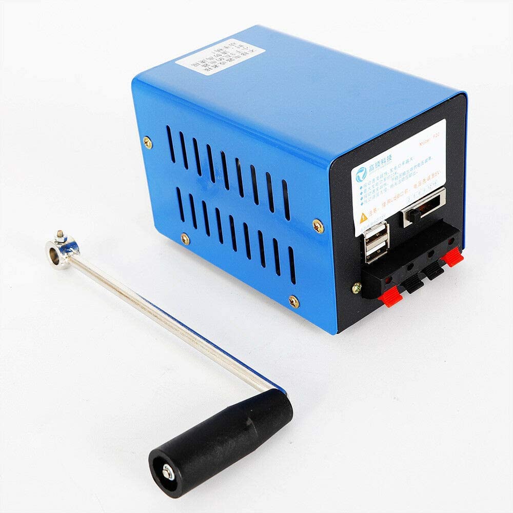 easybuy 20W USB Handkurbe Generator Notstromgenerator Handhandbuch Kurbel Tragbare Handkurbel Notfall Ladegerät Generator Handgenerator Leichtes 686734456835