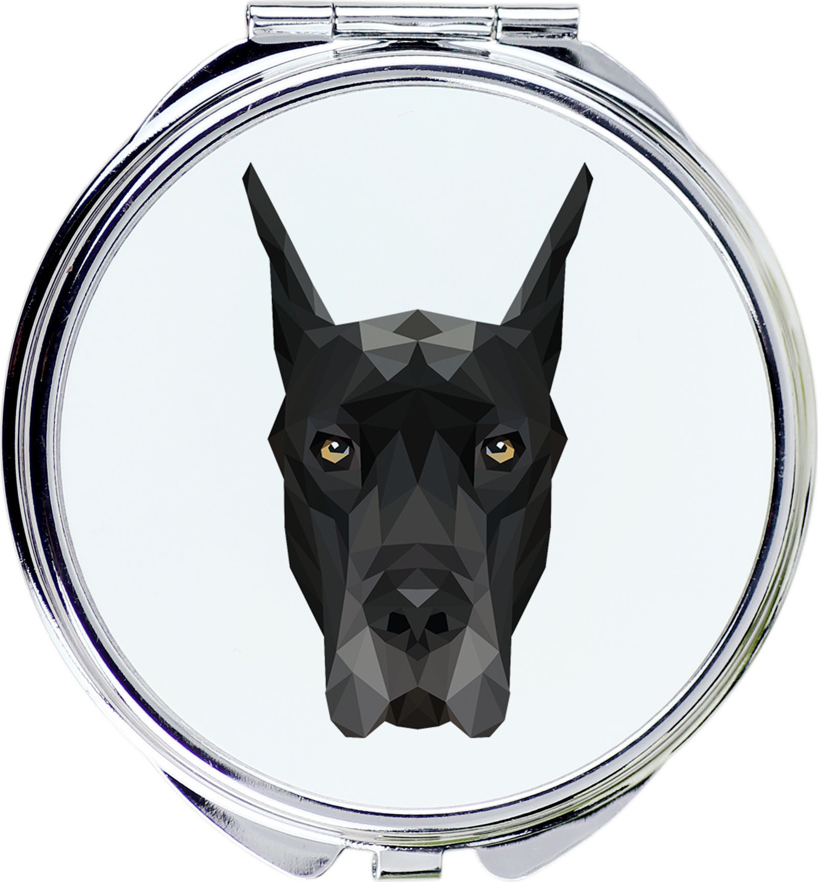 Deutsche Dogge, Ulmer Dogge, Große Dogge - Spiegel mit Foto und geometrischem Aufdruck der Marke Art-Dog