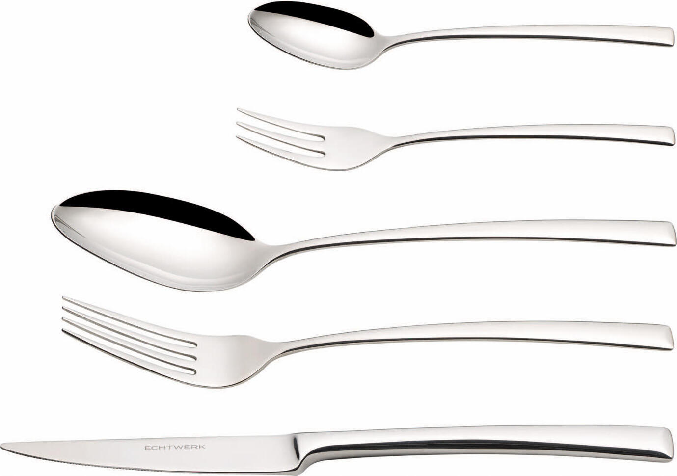 Echtwerk Avelino Tafelbesteck, 30-tlg., Tafel Besteck, Essbesteck, Messer, Besteckset, Edelstahl, Silber, EW-BS-0540 EWK0EWBS0540