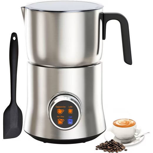 Novzep Milchaufschäumer elektrisch, Kakaomaschine,900ml, 650W, für Milchschaum heiss, kalt, heiße Schokolade,grau KAUF-ALRI-KF398-18