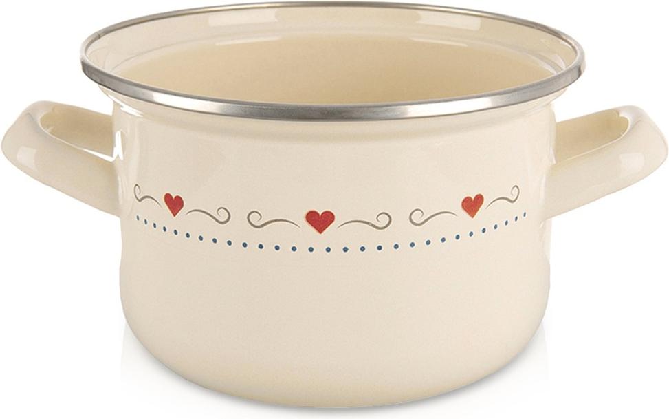 Orion TONCA Creme-Emaille-Topf 16cm, 1,4L, Ofenfest Keine