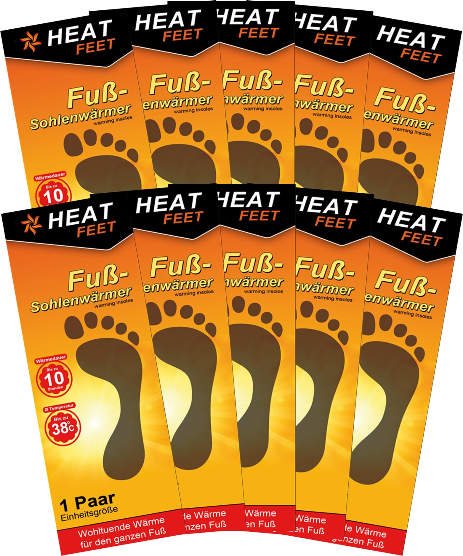 10 Paar Sohlenwärmer Wärmesohle Fußwärmer - Pad Produktbild-Vorschau 4