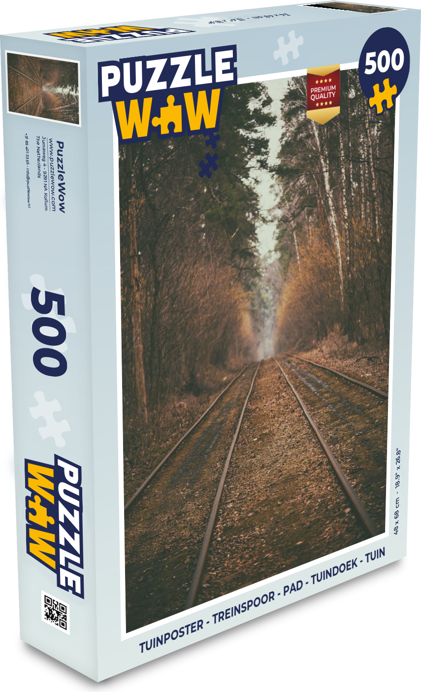 MuchoWow® Puzzle 500 Teile Bahnstrecke - Weg - Wald - Baum - Denken - Spiel - Toy 137|891443125