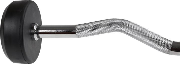 Northix Gewellte, gummibeschichtete Langhantel - 15 kg