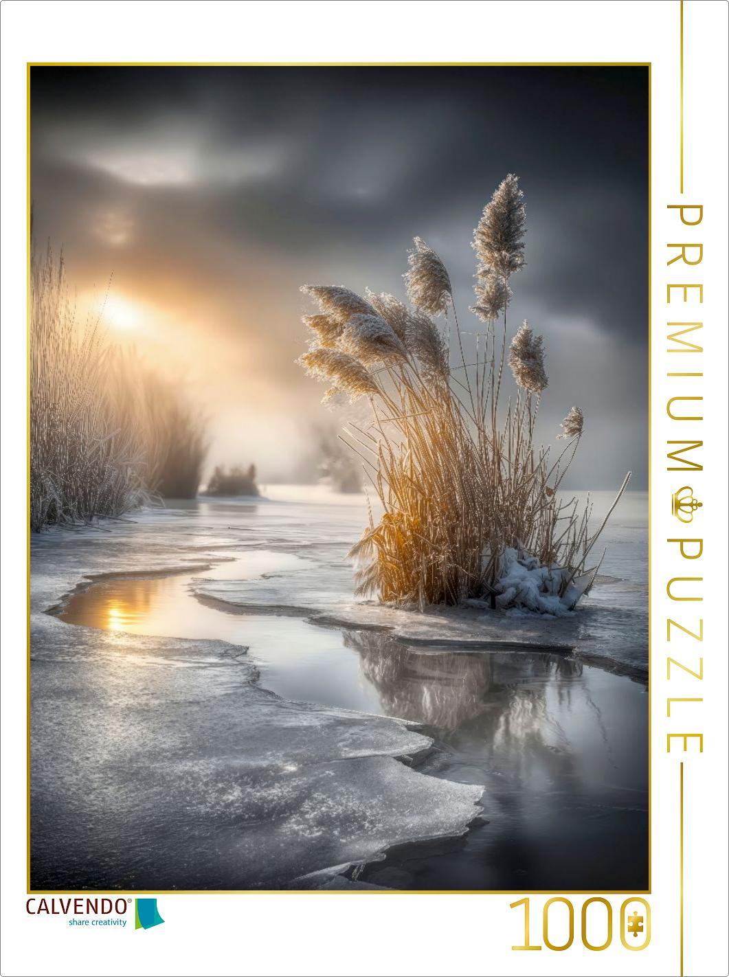 CALVENDO Puzzle Lichtstrahlen durchbrechen Dünengräser | 1000 Teile Lege-Größe 64x48cm Foto-Puzzle für glückliche Stunden