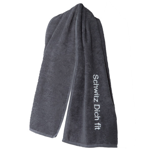 Finnsa Wellness/Sport Schal Schwitz Dich fit grau 7566