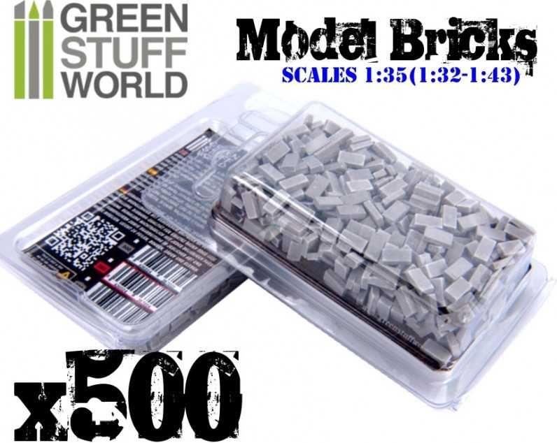 Green Stuff World Modellbausteine - Grau x500 / Modellbausteine - Grau x500 Bricks - Grey