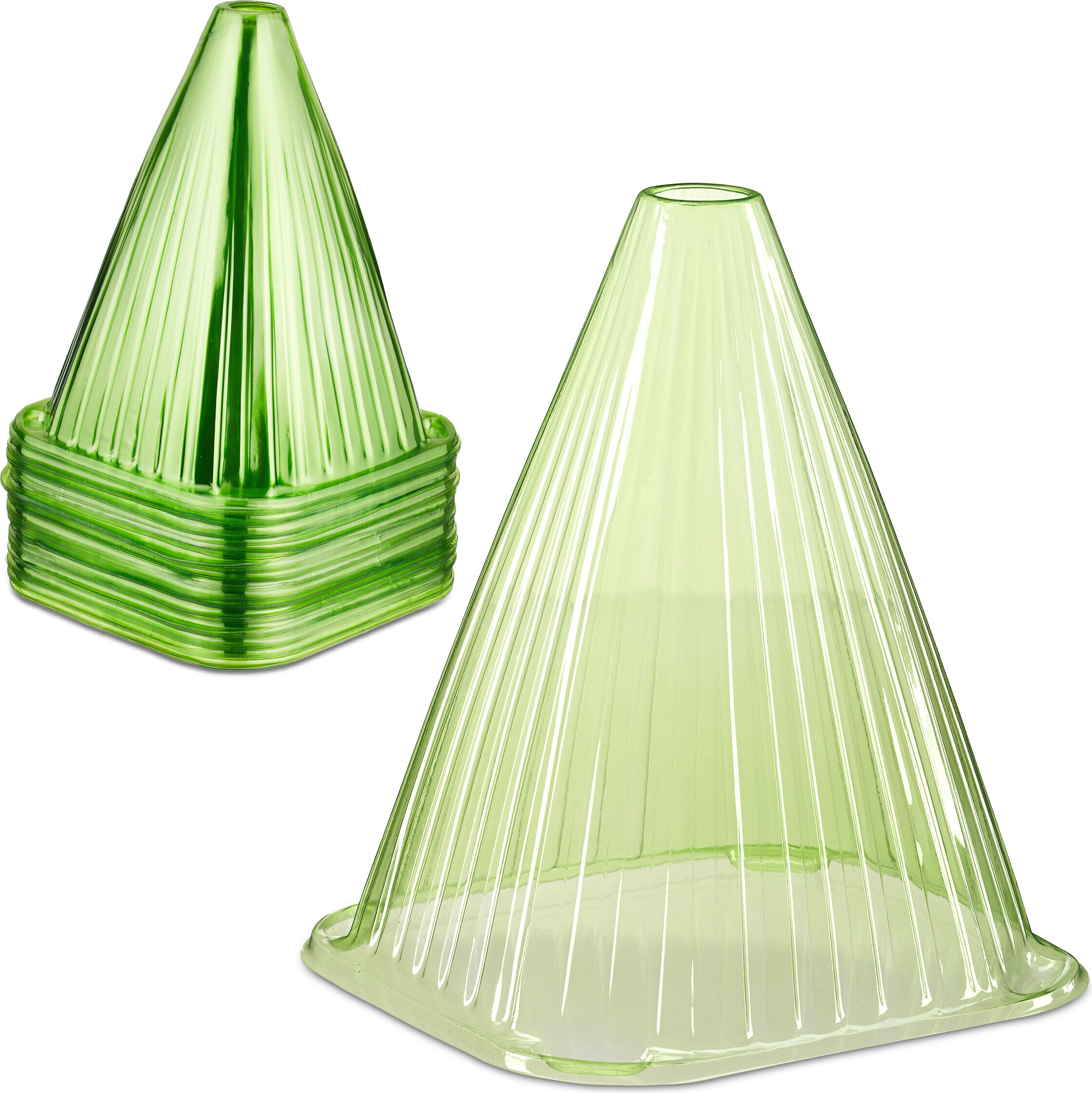 relaxdays Cappello trasparente per piante in set da 32