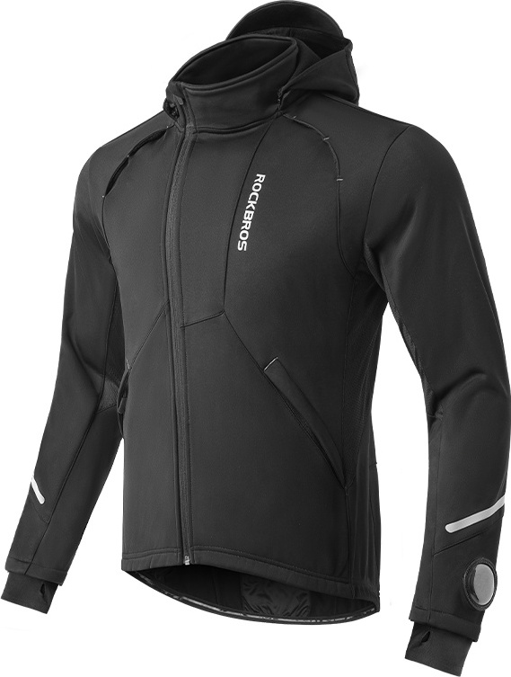 ROCKBROS Giacche da ciclismo leggere Giacca a vento da bici antivento Giacca da corsa riflettente traspirante Cappotto da uomo con cerniera YKK  18