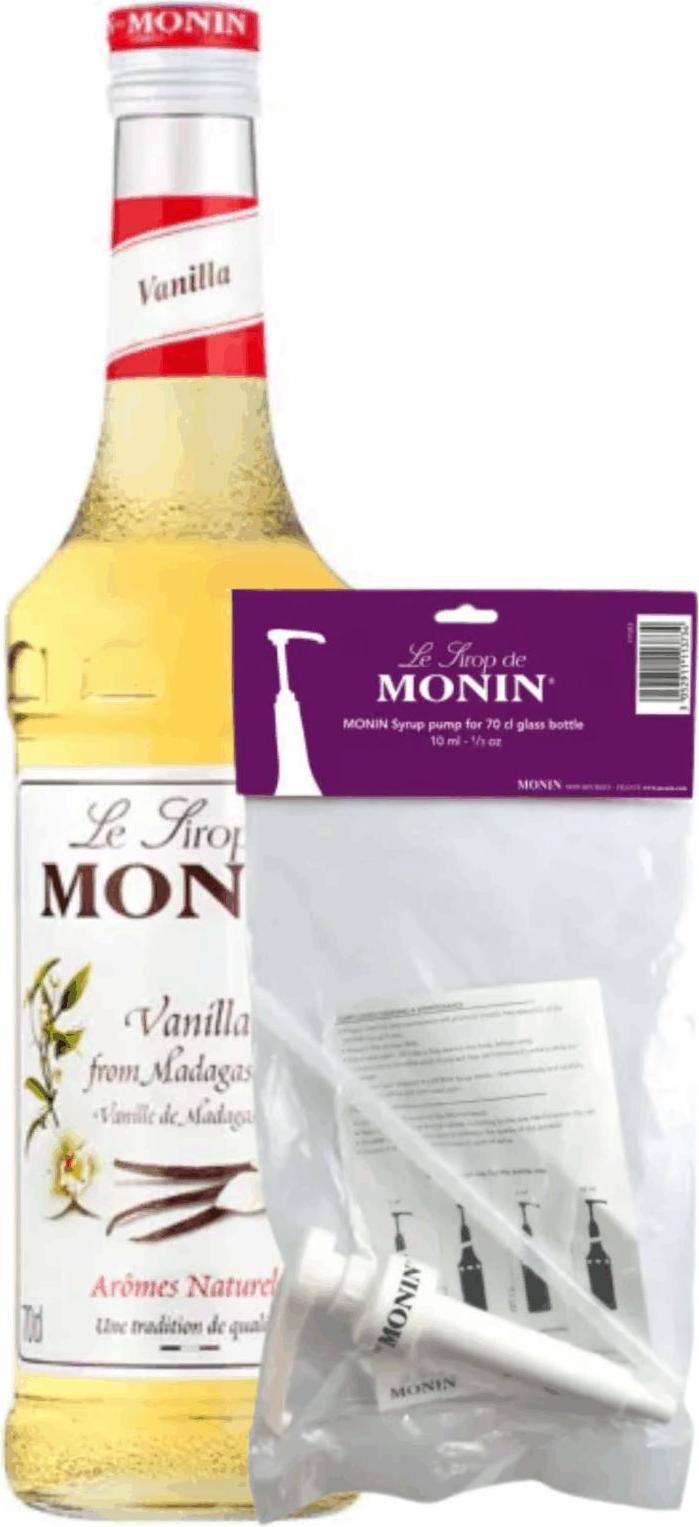 Moninsirup Vanille (70 cl) + Siruppumpe (10 ml)
